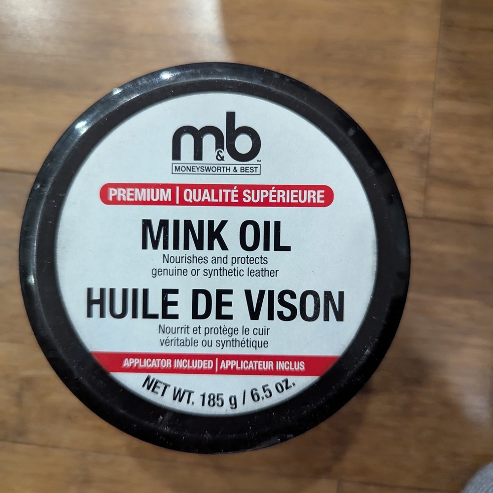 Moneysworth & Best Mink Oil For Leather Protection. Brand New
